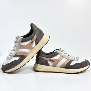 Gola Gray and White Vintage-Inspired Sneakers
